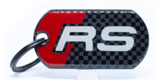 Audi RS Design Porte-Clé Carbone Keyring Keychain Carbon Original